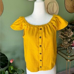Madewell * Mustard cap sleeve top * SZ M